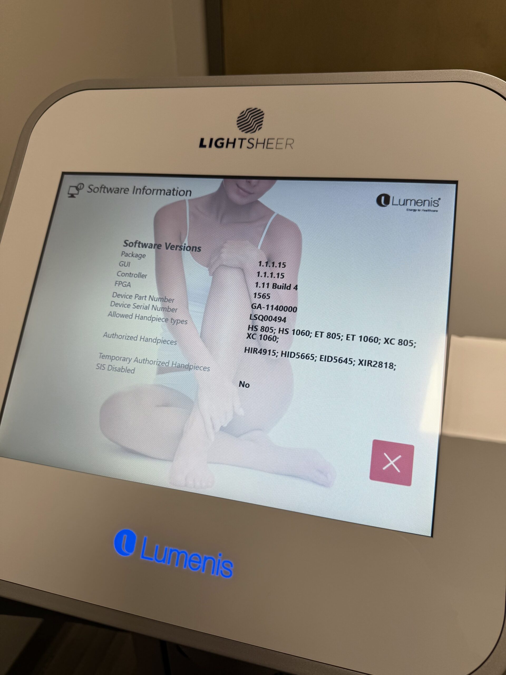 2022 Lumenis Lightsheer Quattro with (4) Handpieces with Low Pulses for Diode Hair Removal, Pigment, Vascular, Wrinkles, 4 Handpieces – HS 805 nm, HS 1060 nm with 22 x 35 mm Spot Sizes, XC 805 12x12mm, ET 1060 9x9mm Spot Sizes - Free Shipping & Warranty (jp/jus)x - Image 9