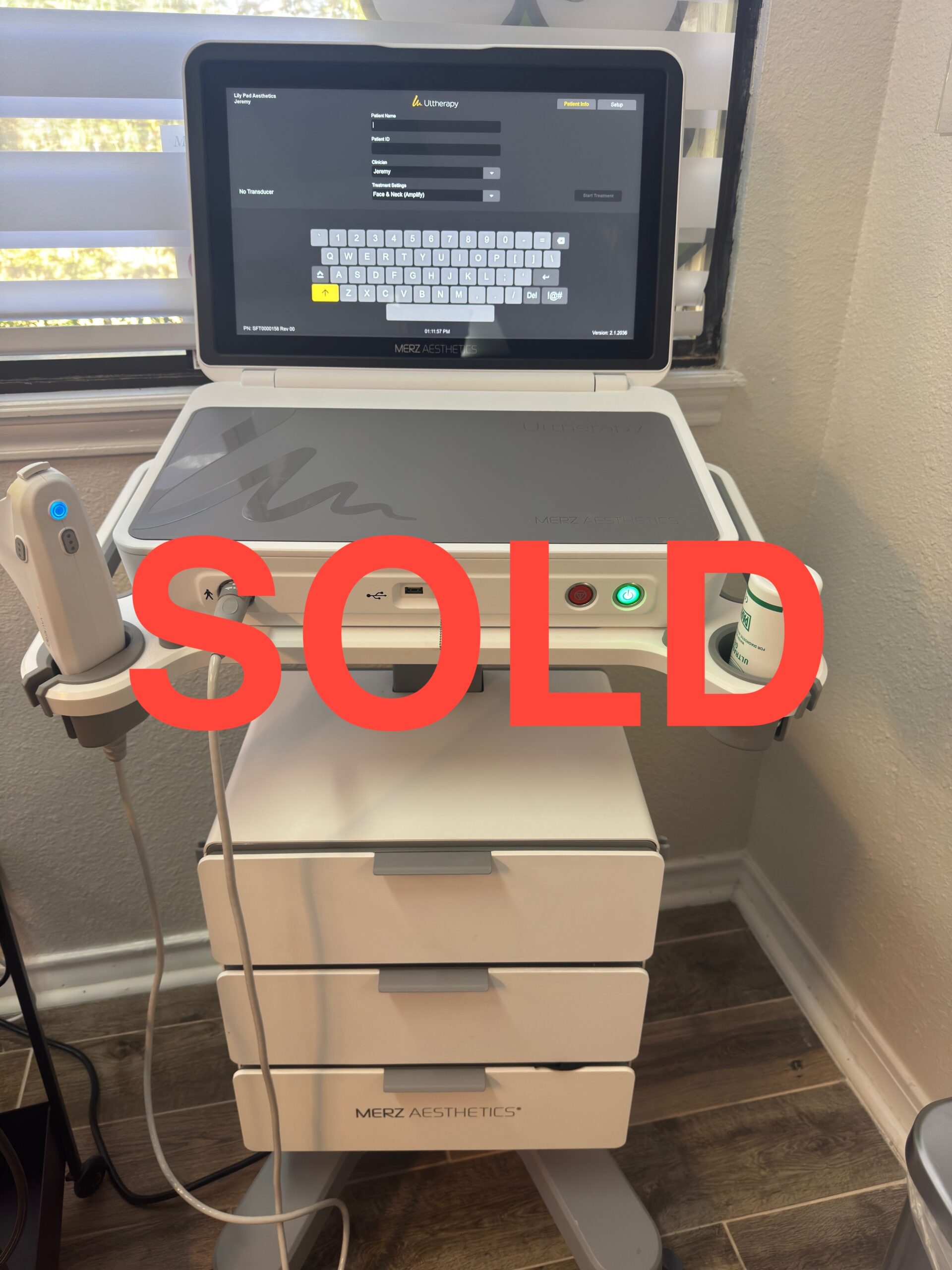 2025 Merz Ulthera Ultherapy Prime Ultrasound Skin Tightening System with UH-2 DeepSee Handpiece - Under Manufacturer Warranty Until 09/2026 -Free Shipping & Warranty (km/dol)s