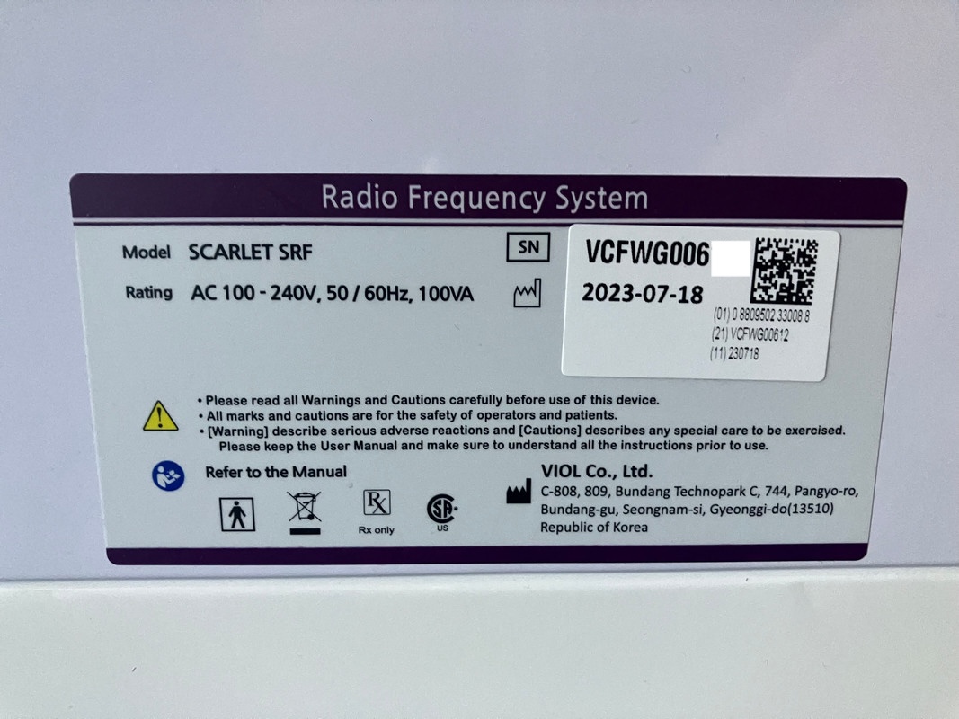 2023 AMP Scarlet SRF for Sale - RF Microneedling for Skin Rejuvenation - Image 13