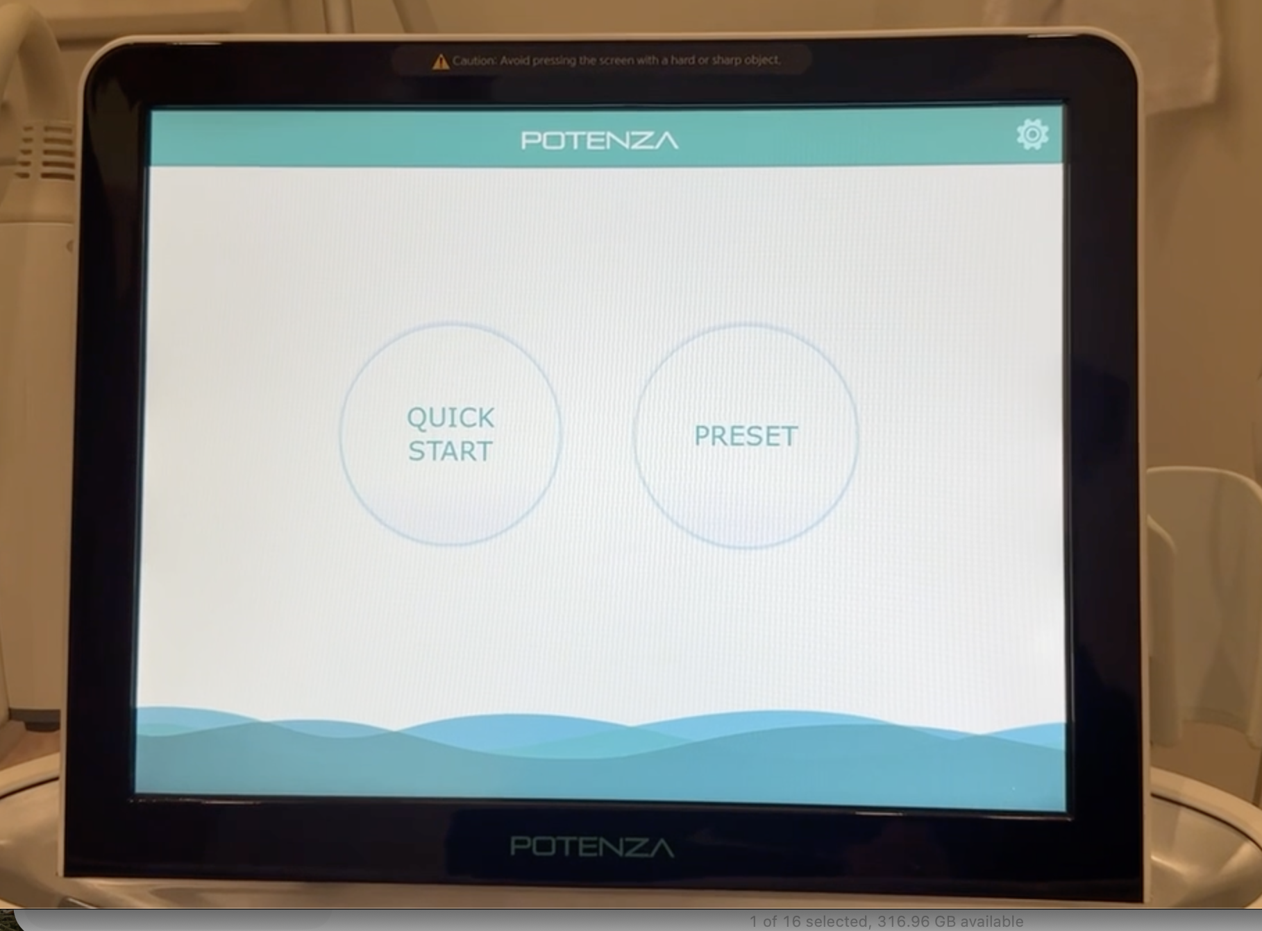 Cynosure Potenza touchscreen front view