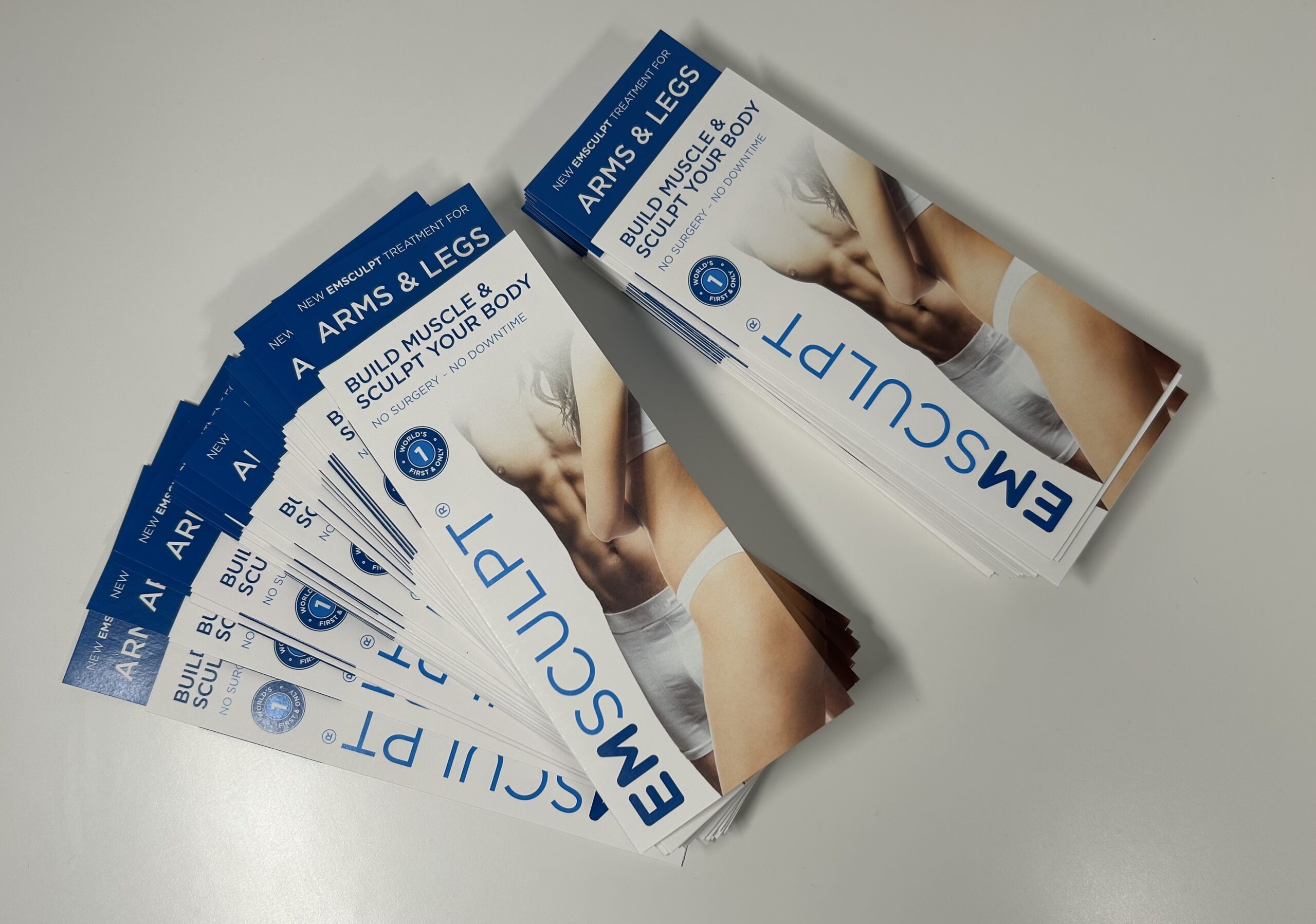 2021 BTL Emsculpt brochures close-up