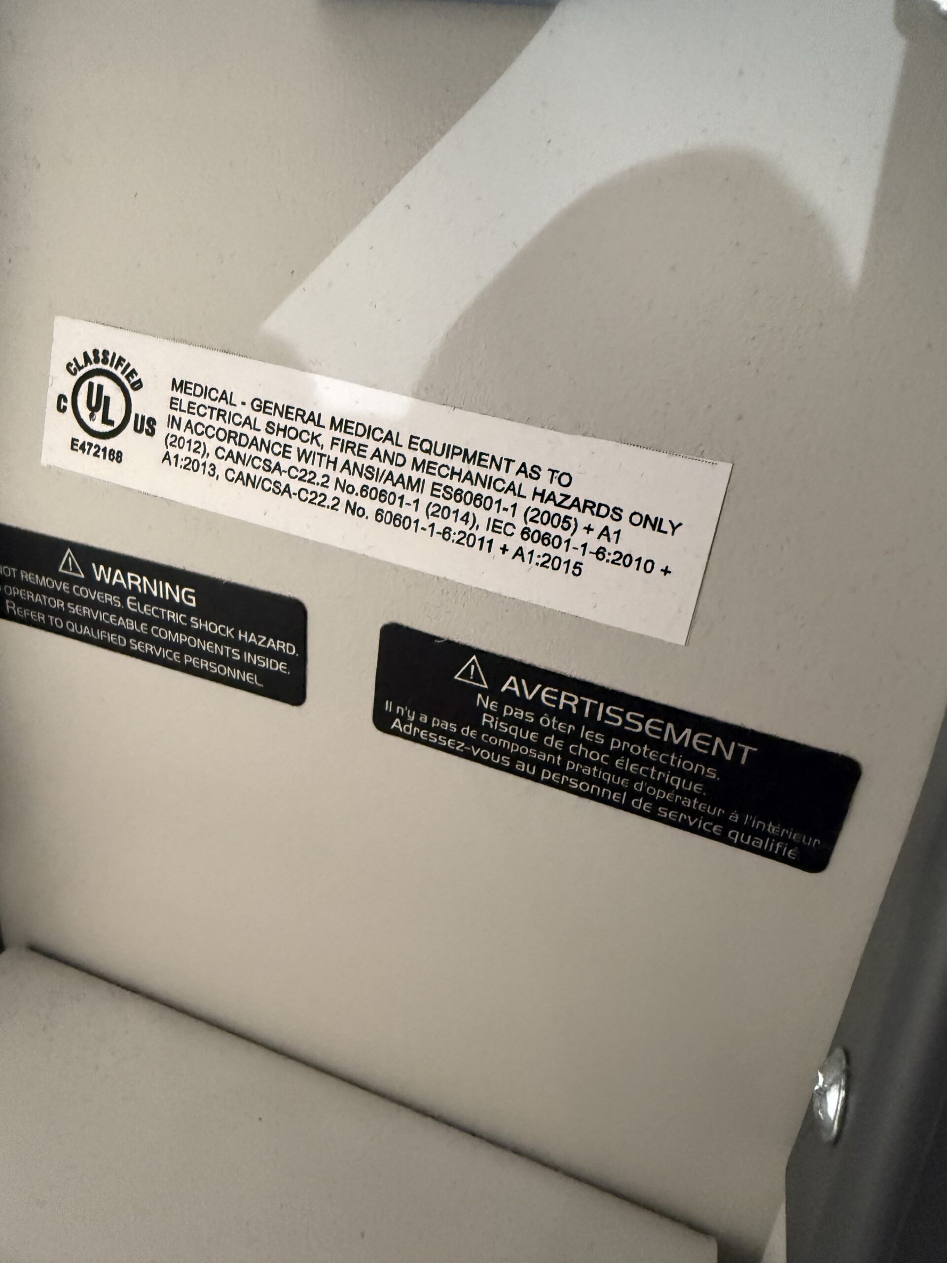 BTL Emsculpt 2021 model identification close-up