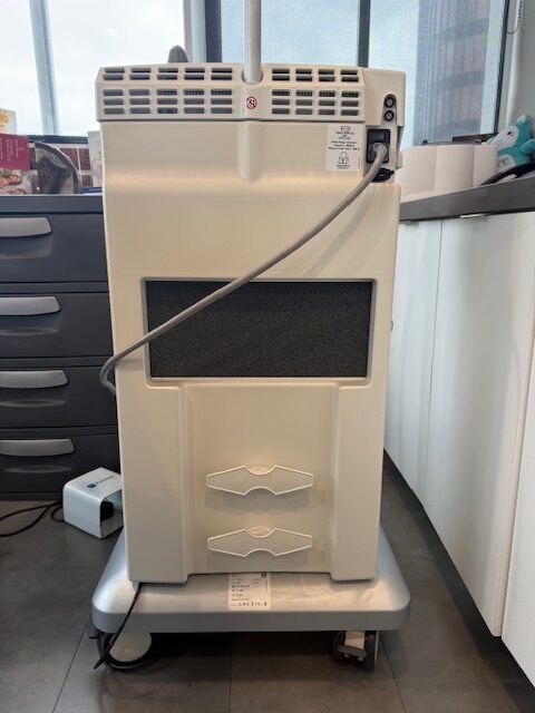 rear side view Cynosure Icon system showing back panel and ports
