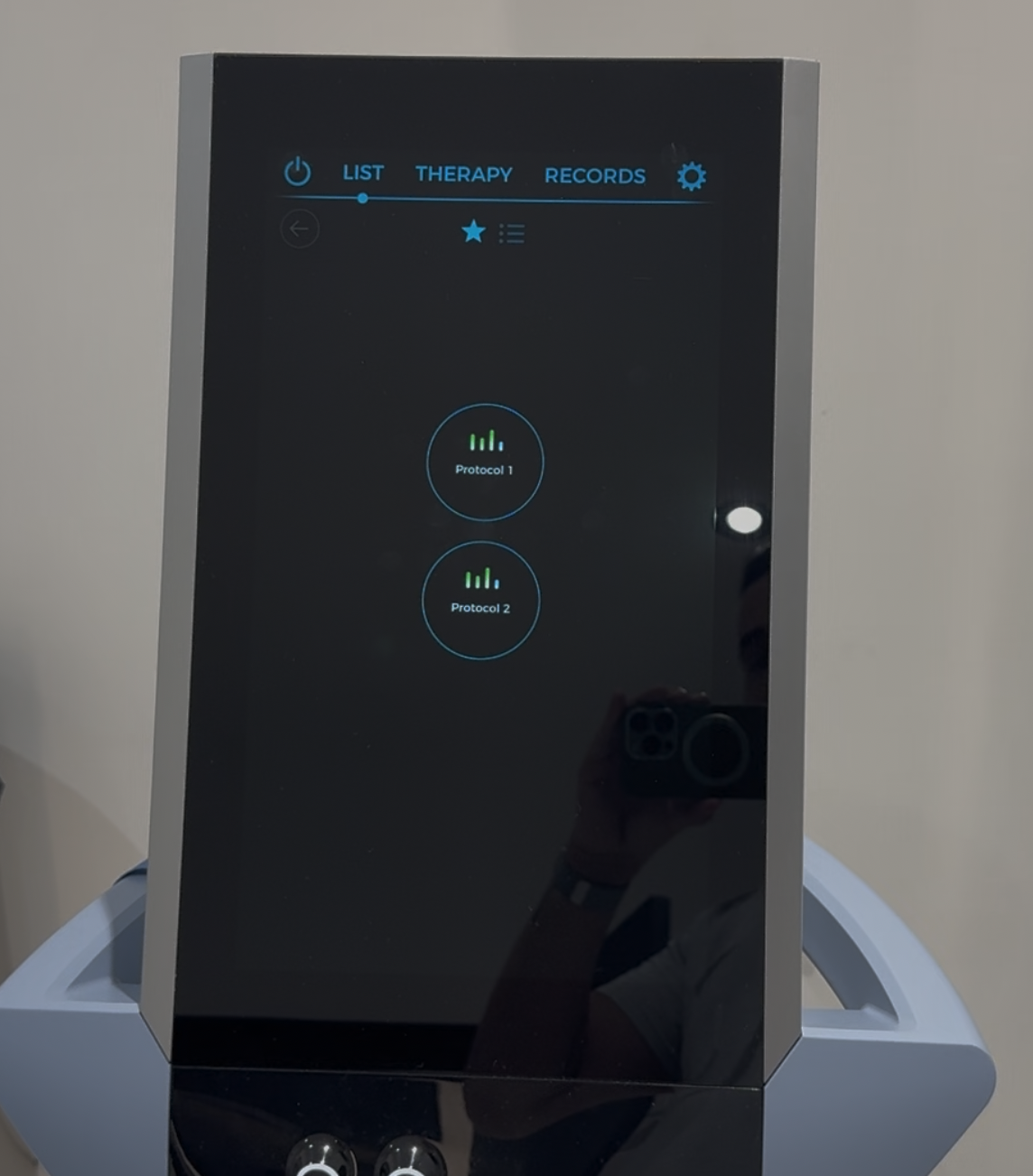 BTL Emsculpt user touchscreen detail