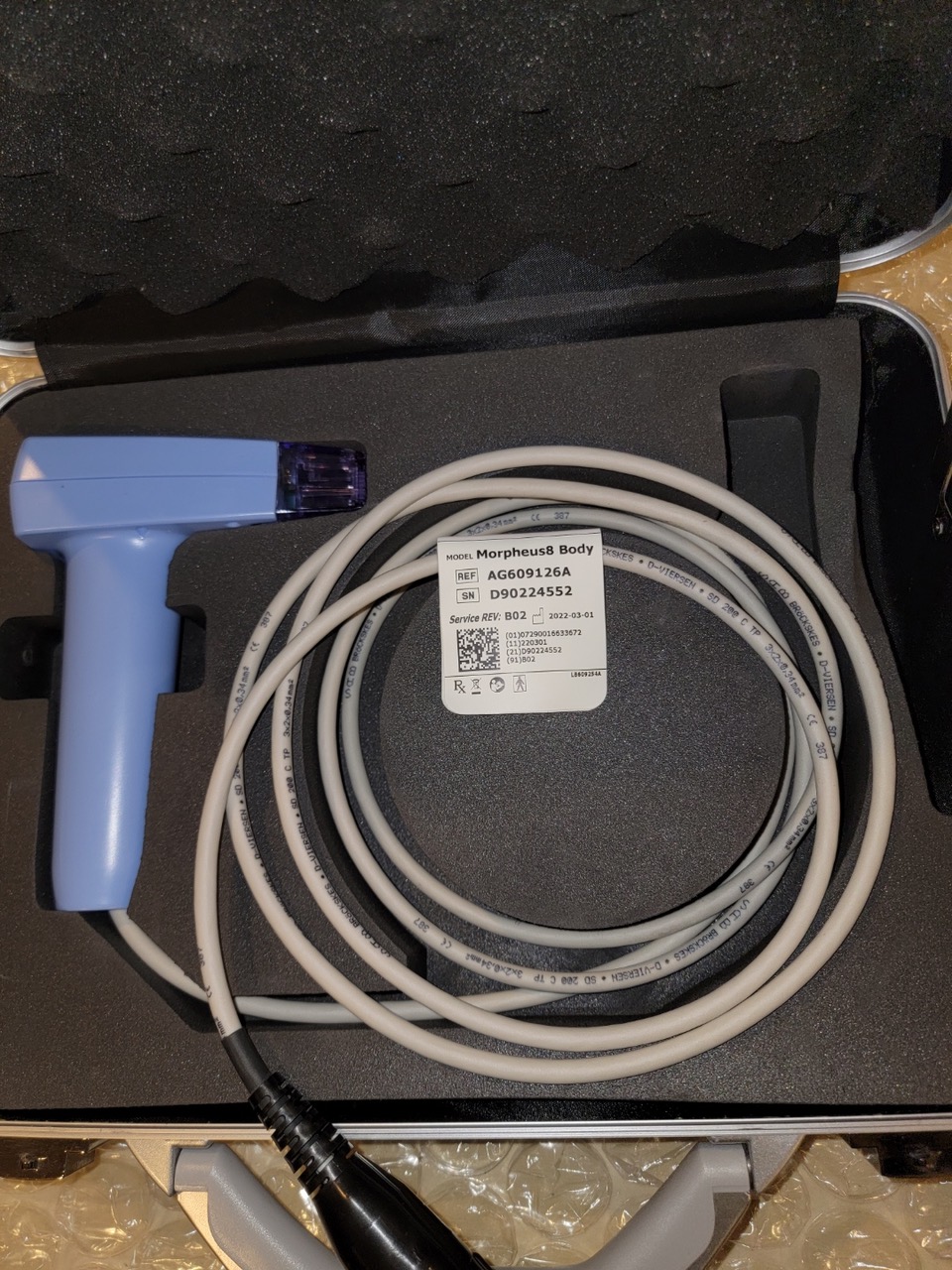 Morpheus8 Body Handpiece for InMode RF Pro system showing RF microneedling applicator