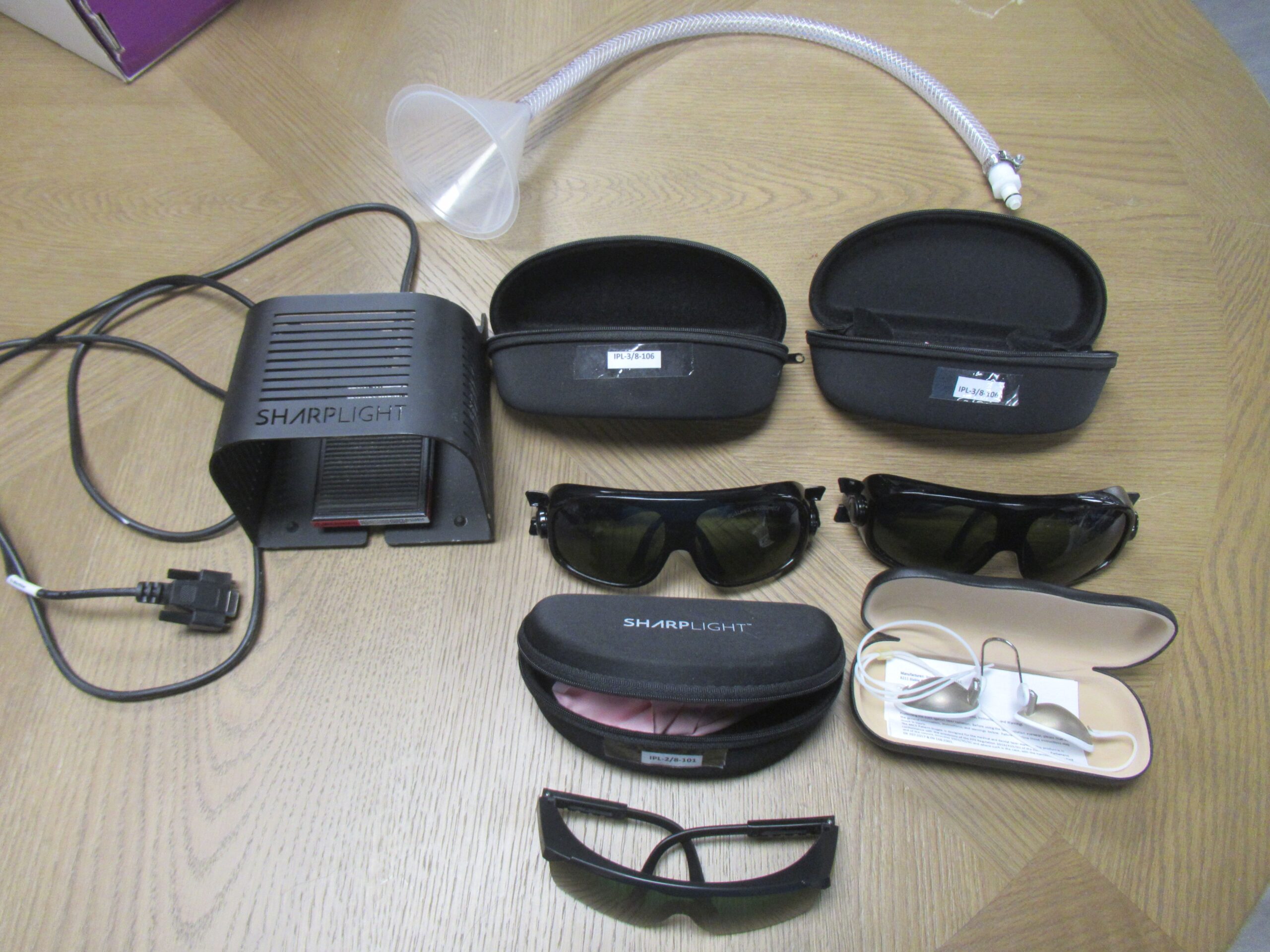 2023 SharpLight Rapid DPC foot pedal and patient eyewear