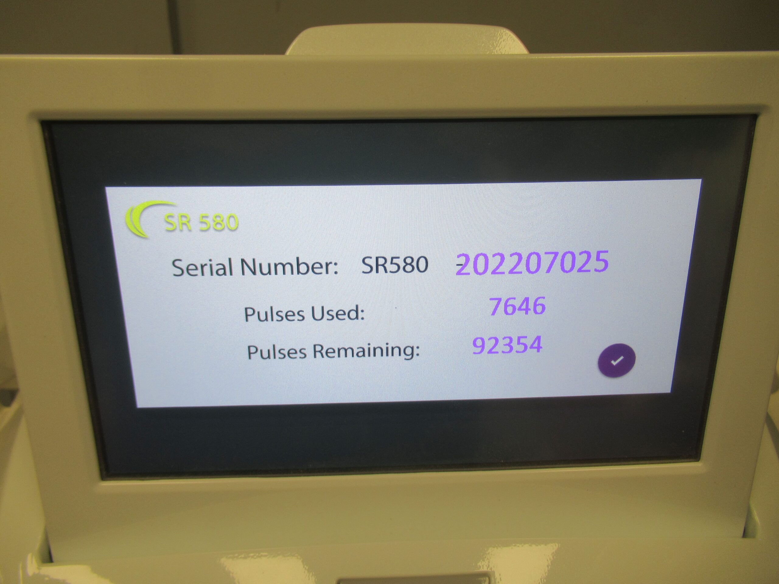 2023 SharpLight Rapid DPC SR580 pulse count display