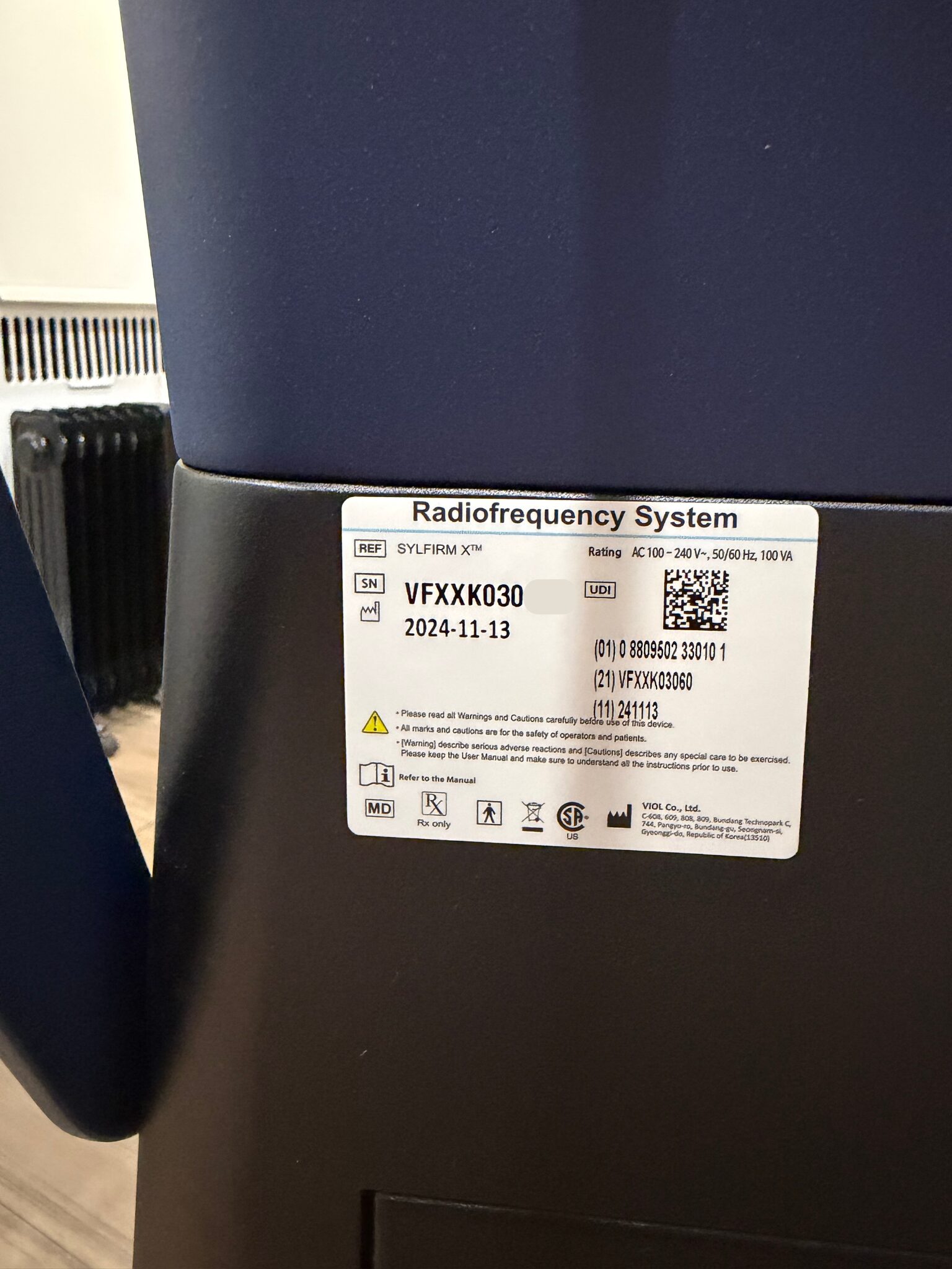 Sylfirm X manufacturer label close up