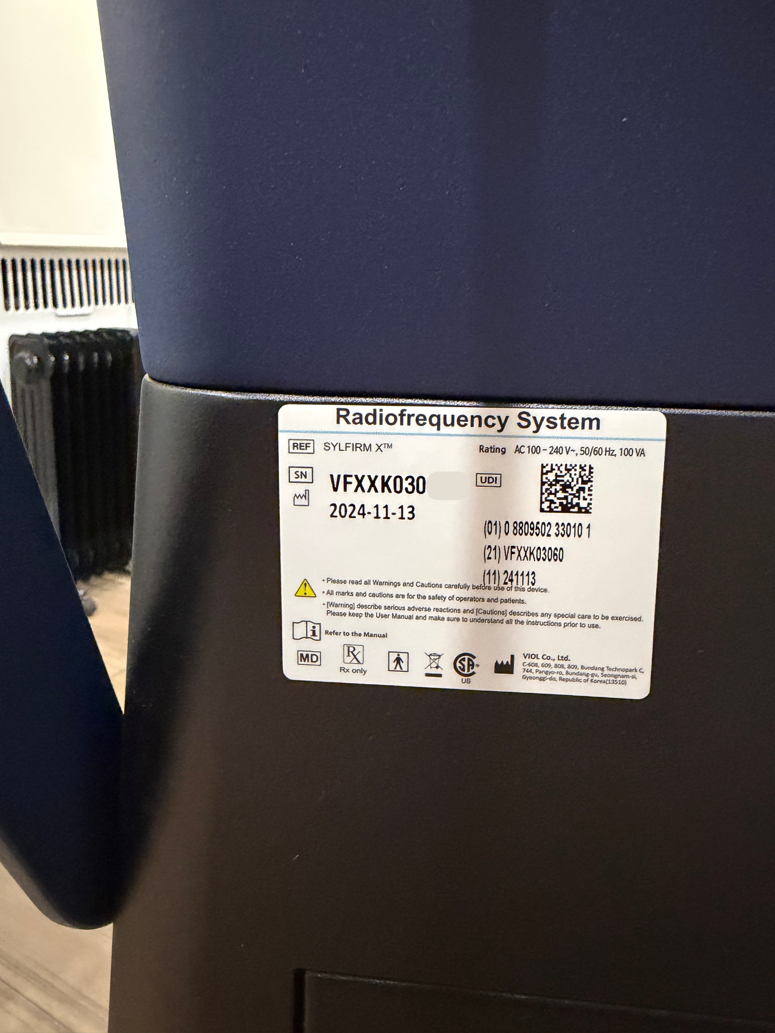 Sylfirm X manufacturer label close up