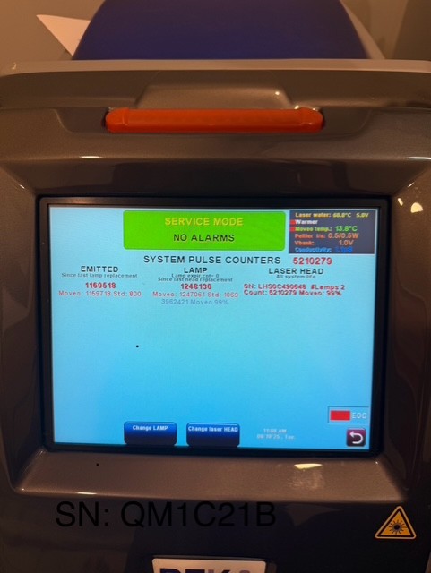 Cartessa Motus AX pulse count screen