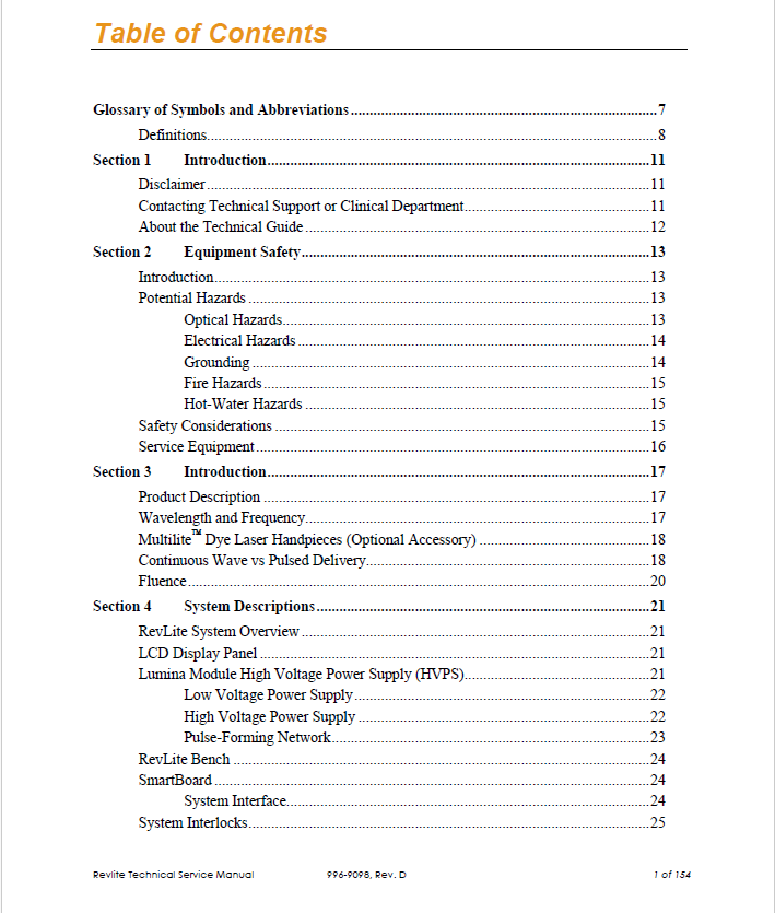 ConBio RevLite Service Manual – Cynosure PDF Download - Image 3