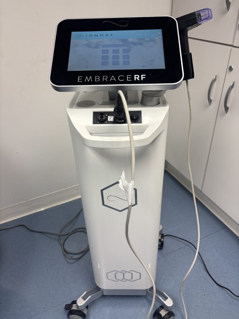 2023 InMode EmbraceRF aesthetic treatment system for sale in excellent condition.